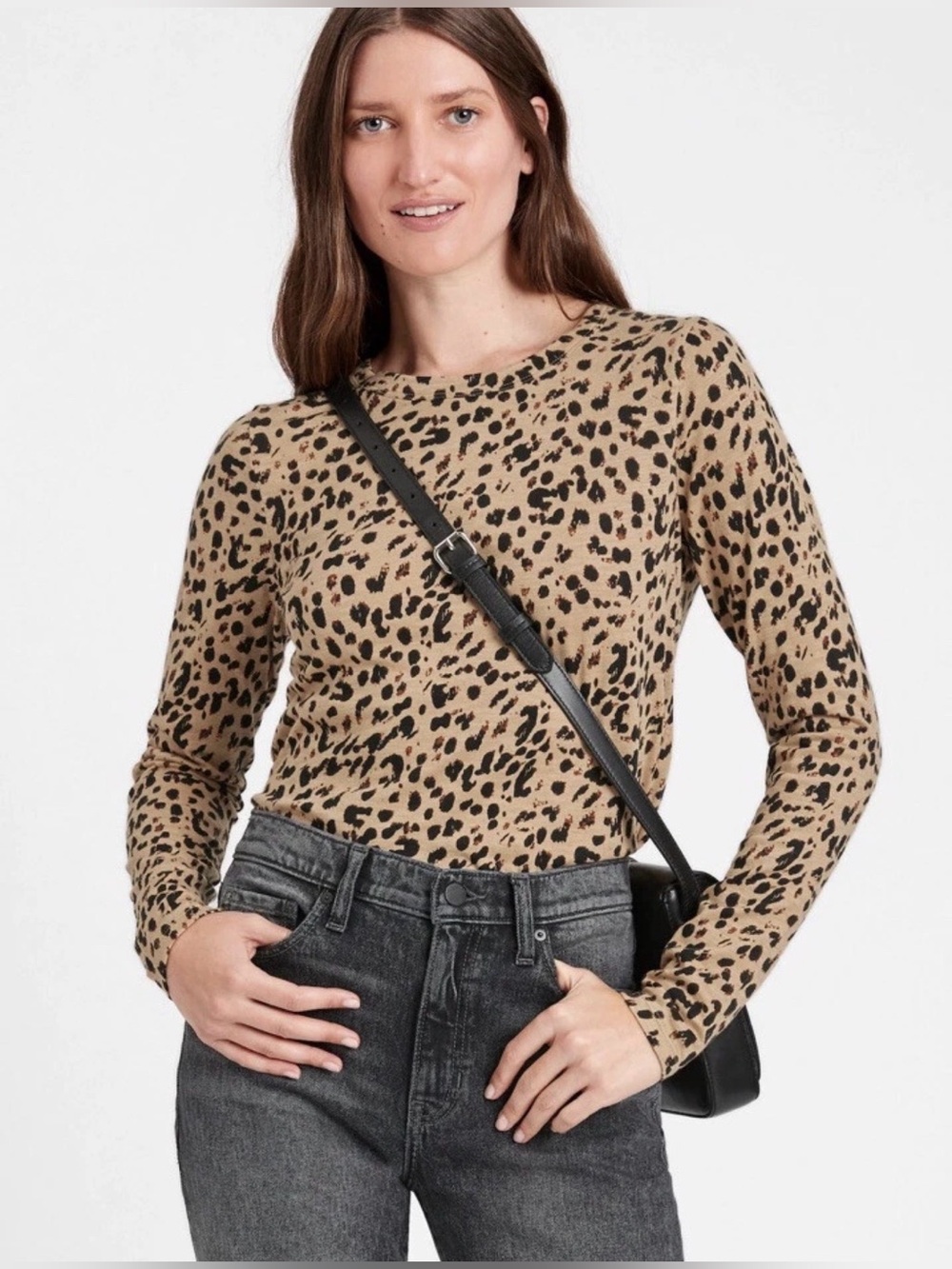 Banana Republic Slub Cotton-Modal Long-Sleeve T-Shirt ~ Size: Large